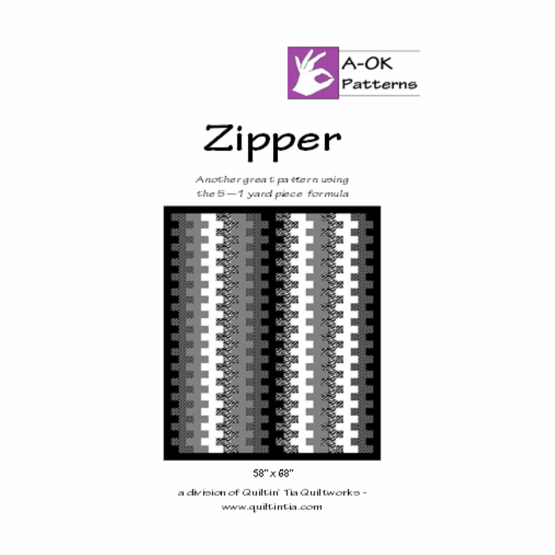 Zipper Quilt AOK Patterns Quiltin' Tia Pattern Keepsake Quilting