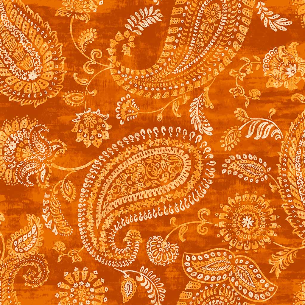 P&B Textiles Bohemia Paisley Sunshine 108" Wide 3 Yard Back