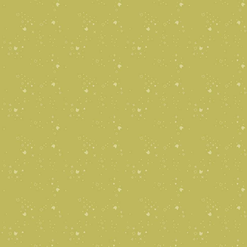 Timeless Treasures Curious Garden Kitty Litter Olive Pammie Ja Keepsake Quilting