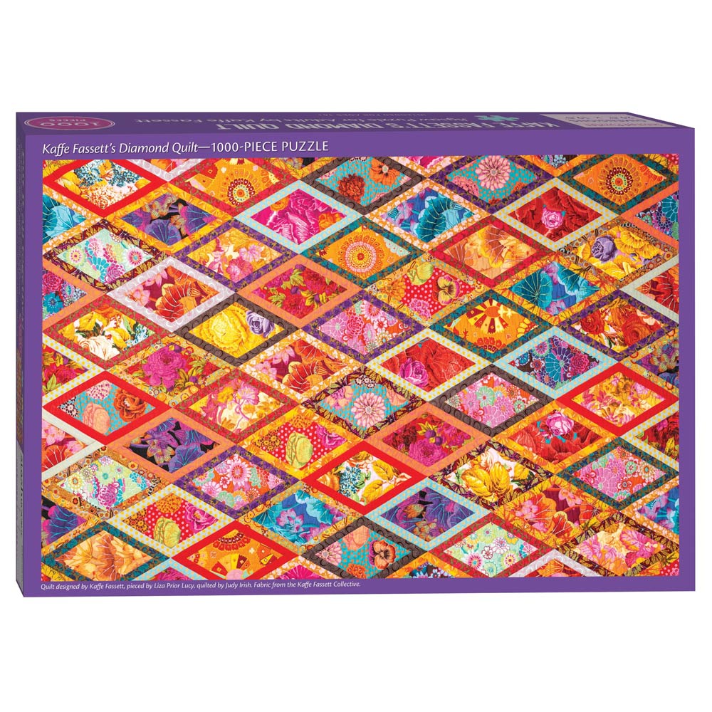 Kaffe Fassett’s Diamond Quilt Jigsaw Puzzle for Adults Keepsake Quilting