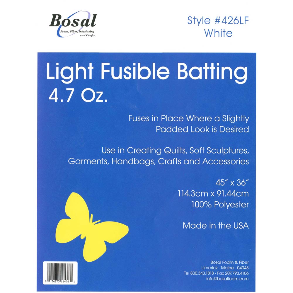 Bosal Single Sided Light Fusible Batting 4.7oz 45in x 36in Keepsake