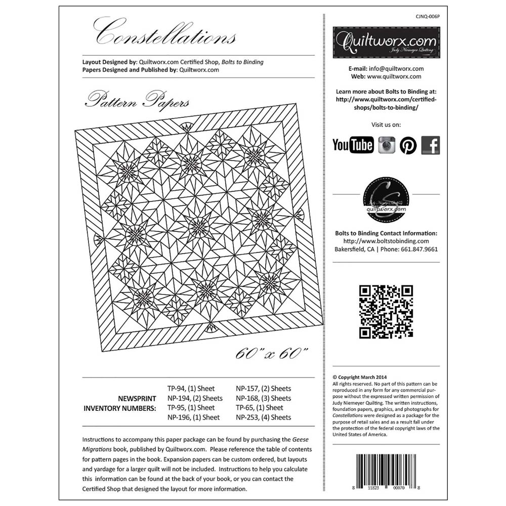 Constellations Foundation Paper Packs Keepsake Quilting