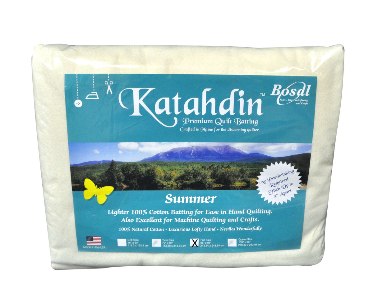 Bosal Katahdin Premium 100 Cotton Batting Summer 3oz 90in x 9
