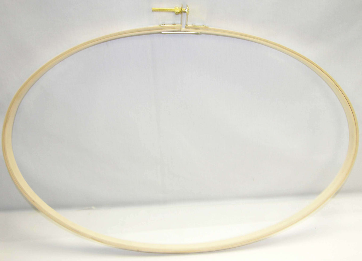 Frank Edmunds Stickrahmen Aus Holz – Oval, 16 X 27 Zoll, Mit Ständer, Perfekt Für Quilting & Handarbeit