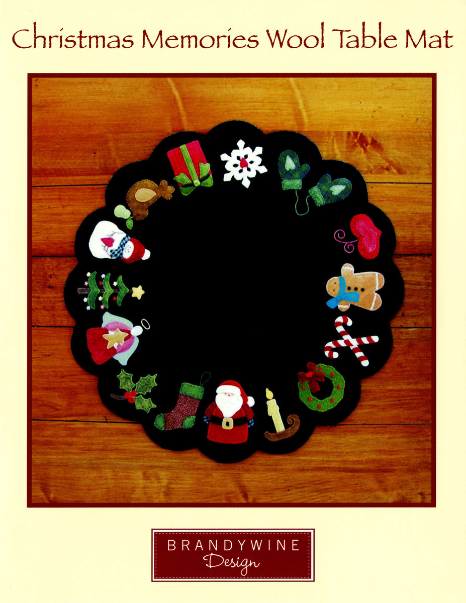 Christmas Memories Wool Table Mat Pattern by Linda Hohag Keepsake