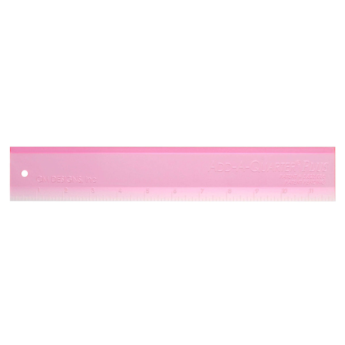 Add-a-quarter ruler PLUS 12 inch Pink