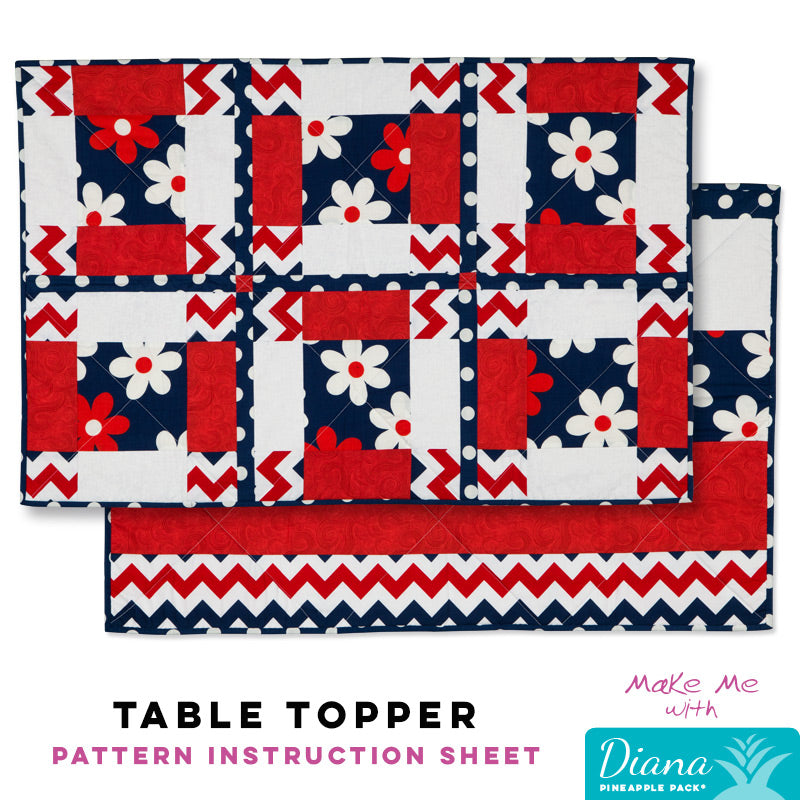 Table Topper Diana Pineapple Pack Pattern Keepsake Quilting