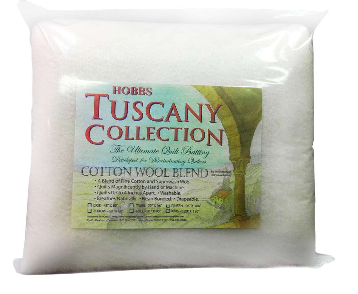 Hobbs Tuscany 20% Wool 80% Cotton Batting King 120in X 120in – Keepsake  Quilting