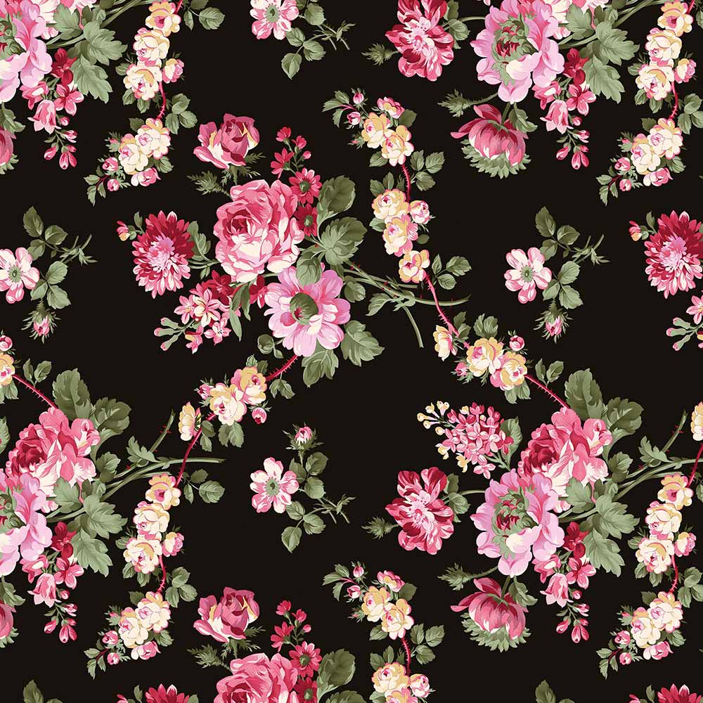 Charcoal Rose Garden 108-wide Fabric By The Yard – Keepsake Quilting