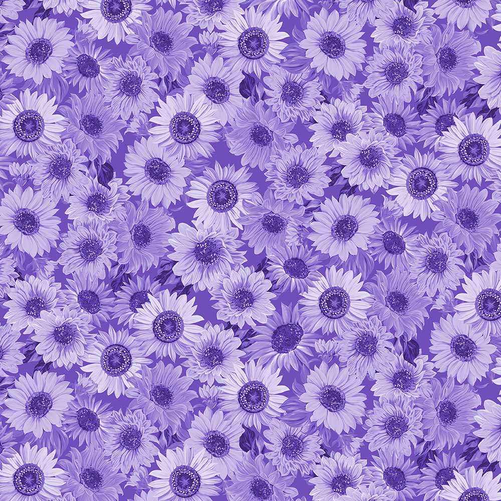 Machine Piecing - Purple Daisies Quilting
