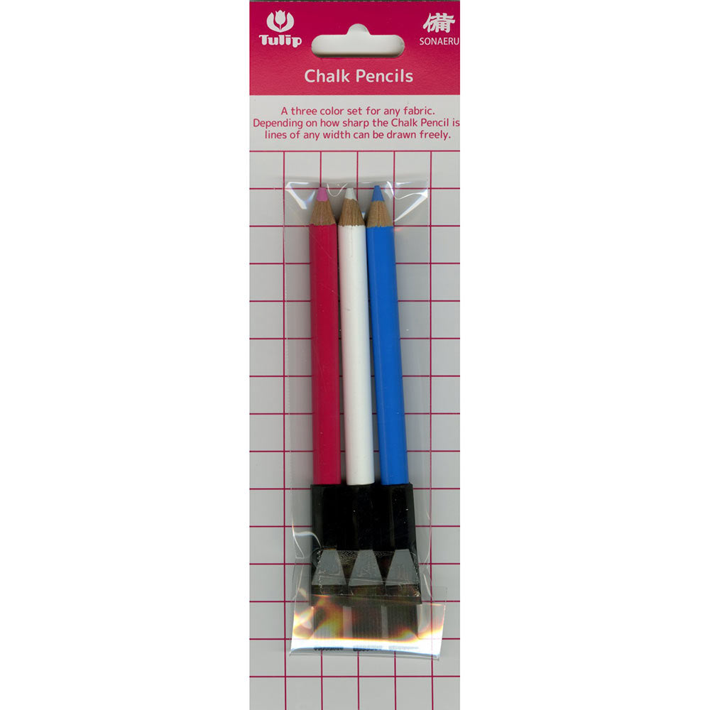 Chalk Pencils - Tulip Company Limited - Set of 3 Blue, White Pink