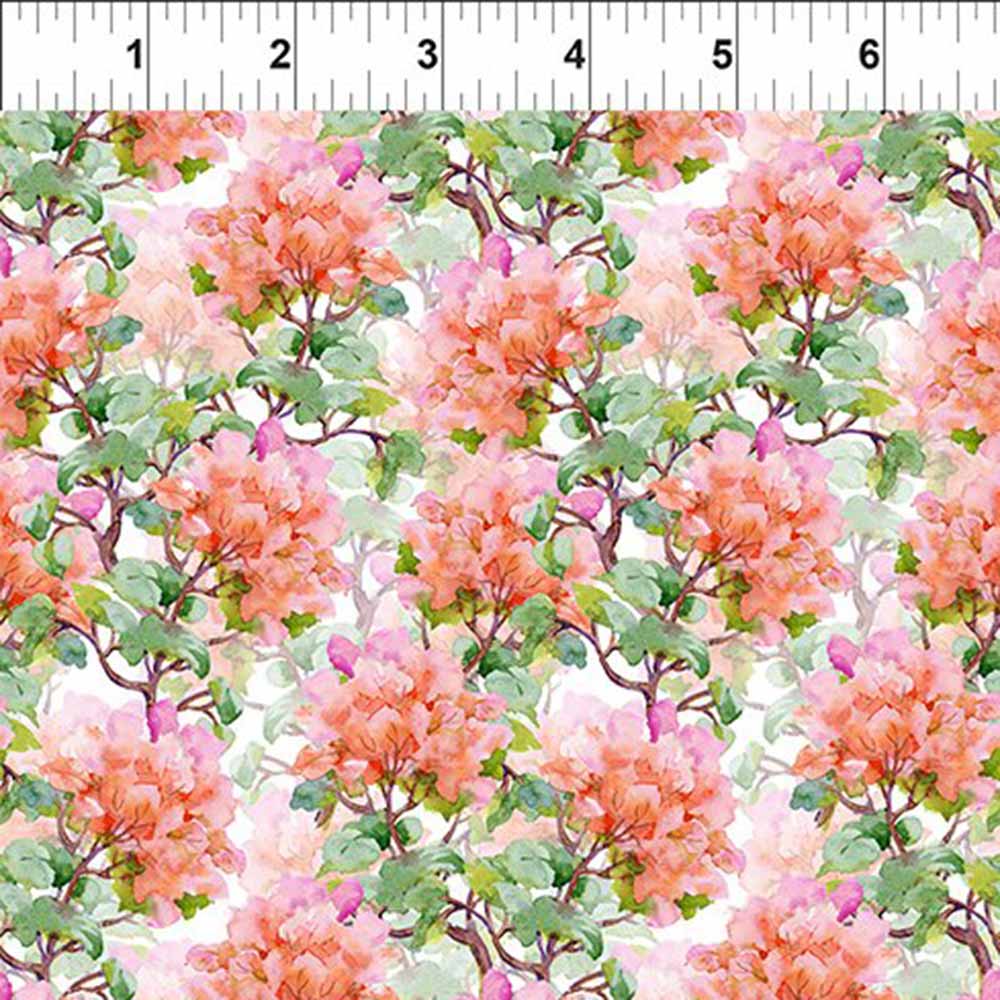 In the Beginning Decoupage Azalea Yardage Keepsake Quilting