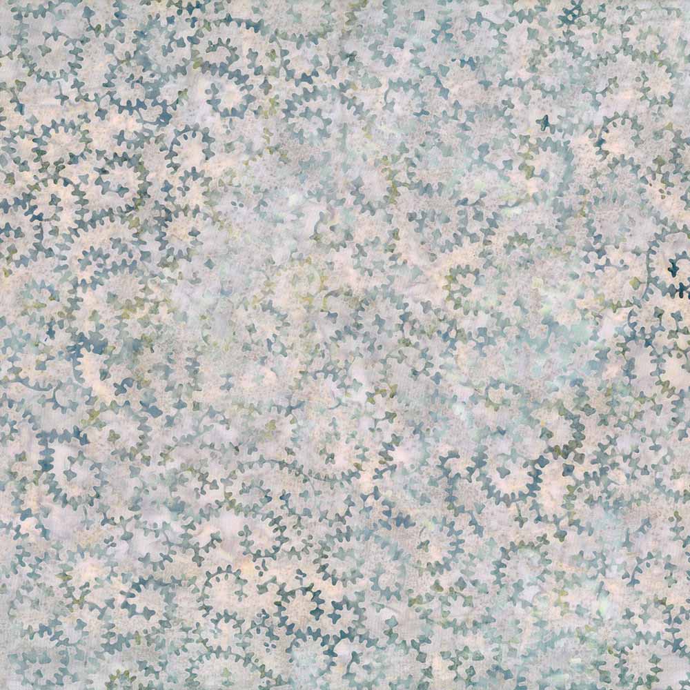 Pebbles and Daisies Dark Teal Batik Fabric 80851-64 from Banyan Batiks by  the yard