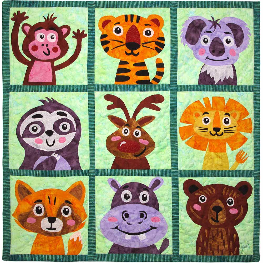 Quilt Kit Panel for Beginners Jungle Animals Baby Quilt -  in 2023
