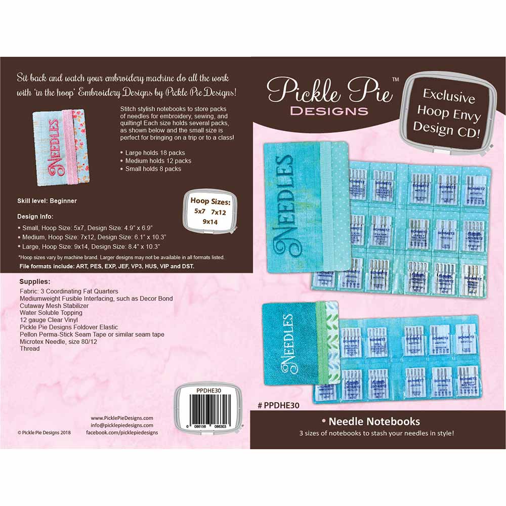 Needle Notebooks - In the Hoop - Machine Embroidery Design – Keepsake ...