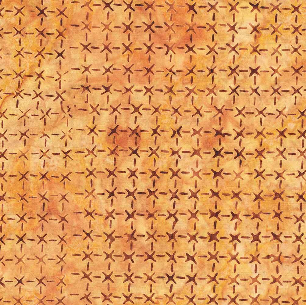 Anthology Fabrics Batik Sun & Sand Graphic Lines Tan Yardage