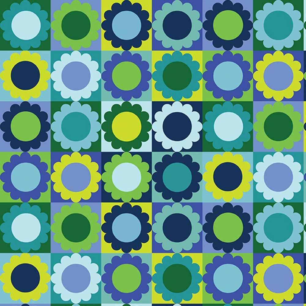 Riley Blake - Copacetic by Julia Frazier - Blueberry Flower Pie - Blue ...