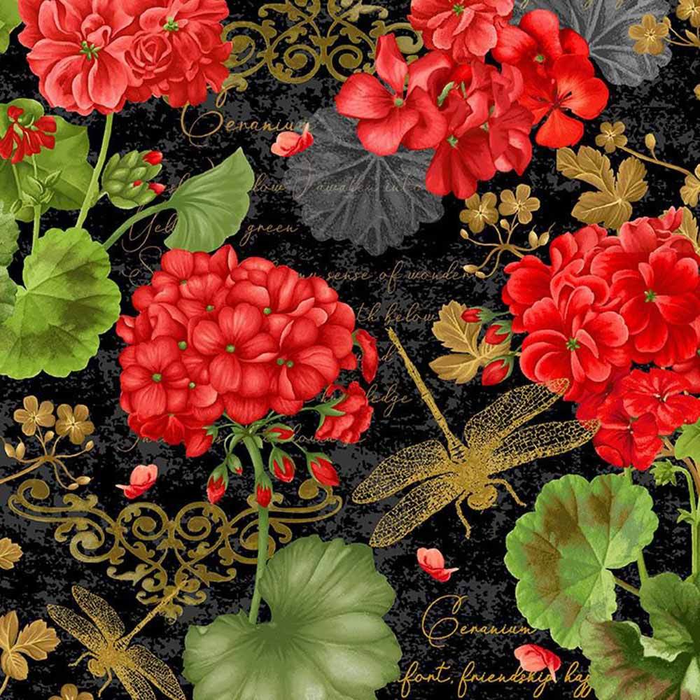 Timeless Treasures - Scarlet Beauty By Timeless Treasures - Geranium D ...