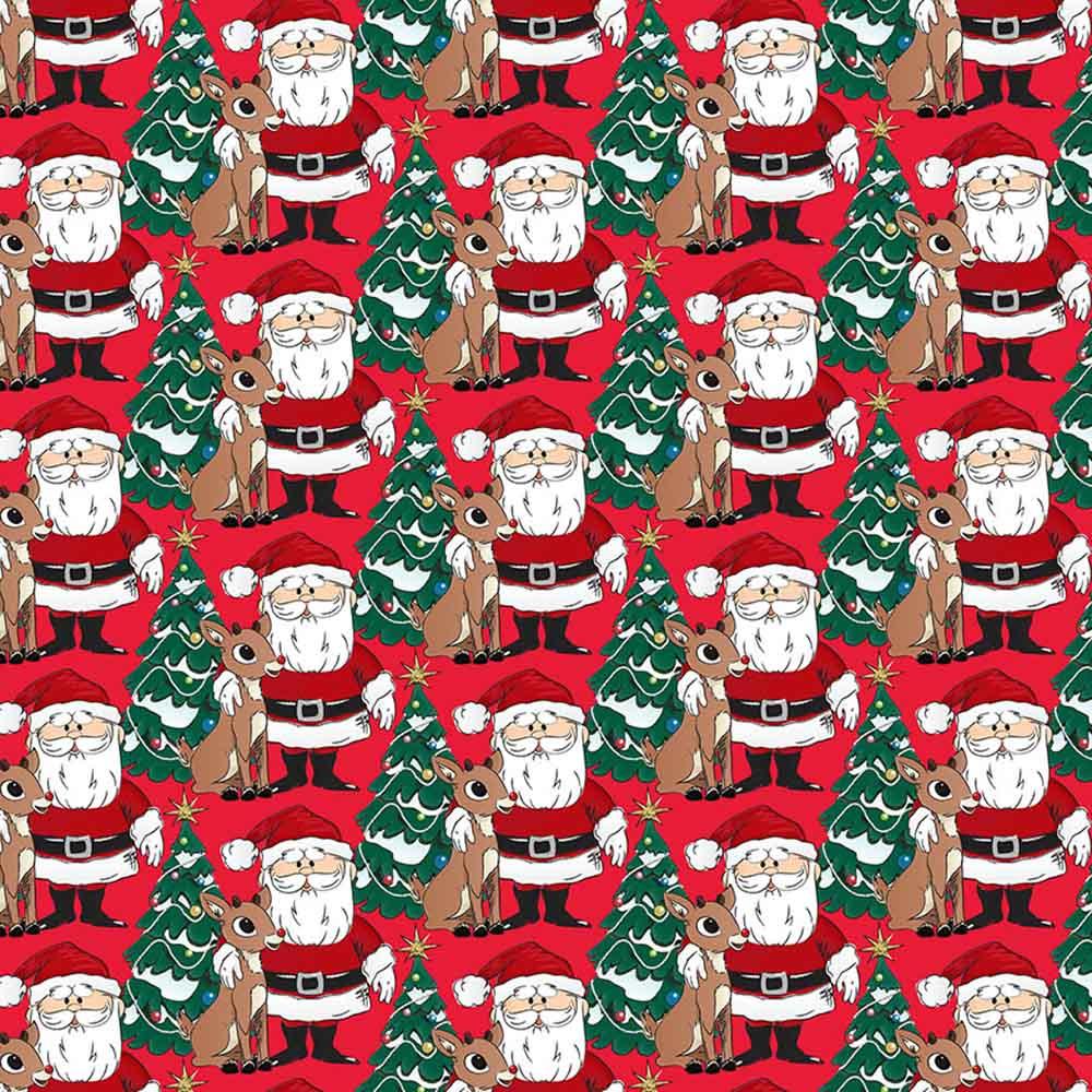 Northcott Fabrics - Rudolph The Red-Nosed Reindeer - Santa & Rudolph ...