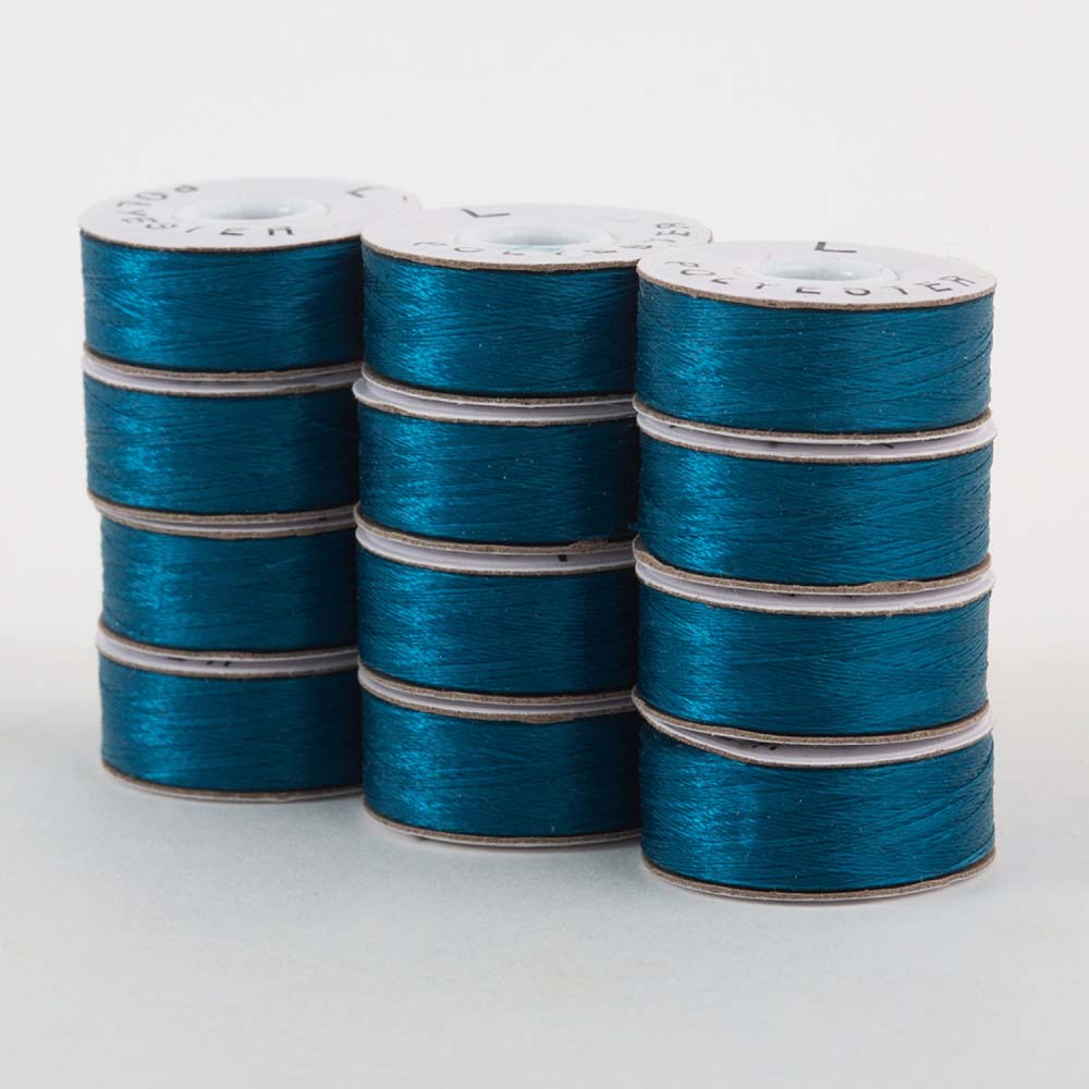 SuperBobs Polyester Bobbin 12pk L-Style Turquoise – Keepsake Quilting