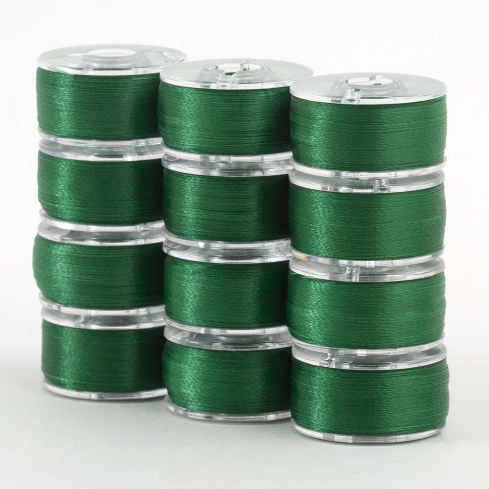SuperBobs Polyester Bobbin 12pk Class 15 Green – Keepsake Quilting