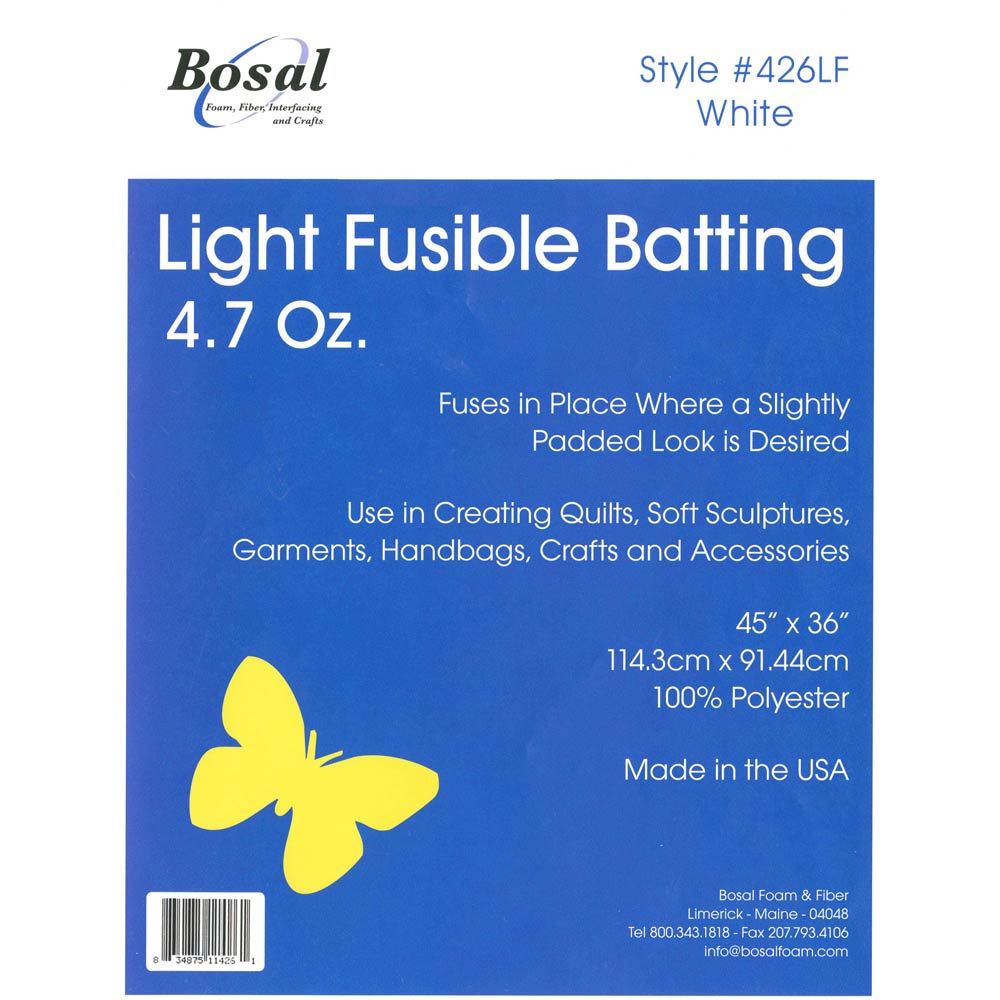 Bosal Single Sided Light Fusible Batting, 45 x 36