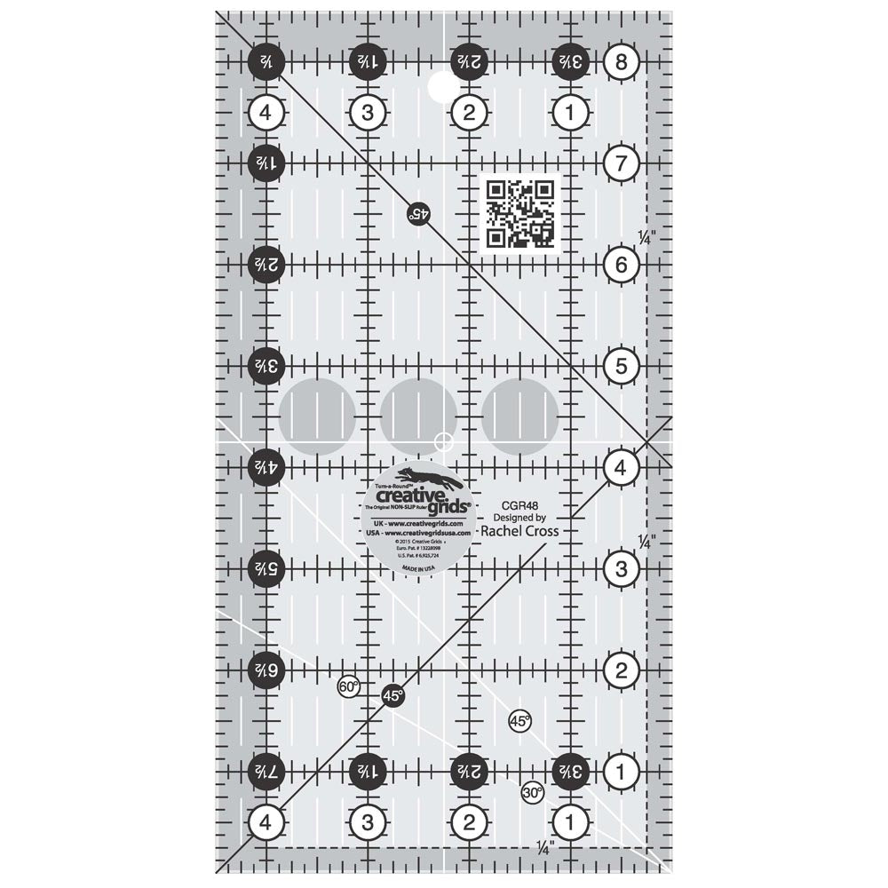 Creative Grids Quilt Ruler 4-1/2in x 8-1/2in