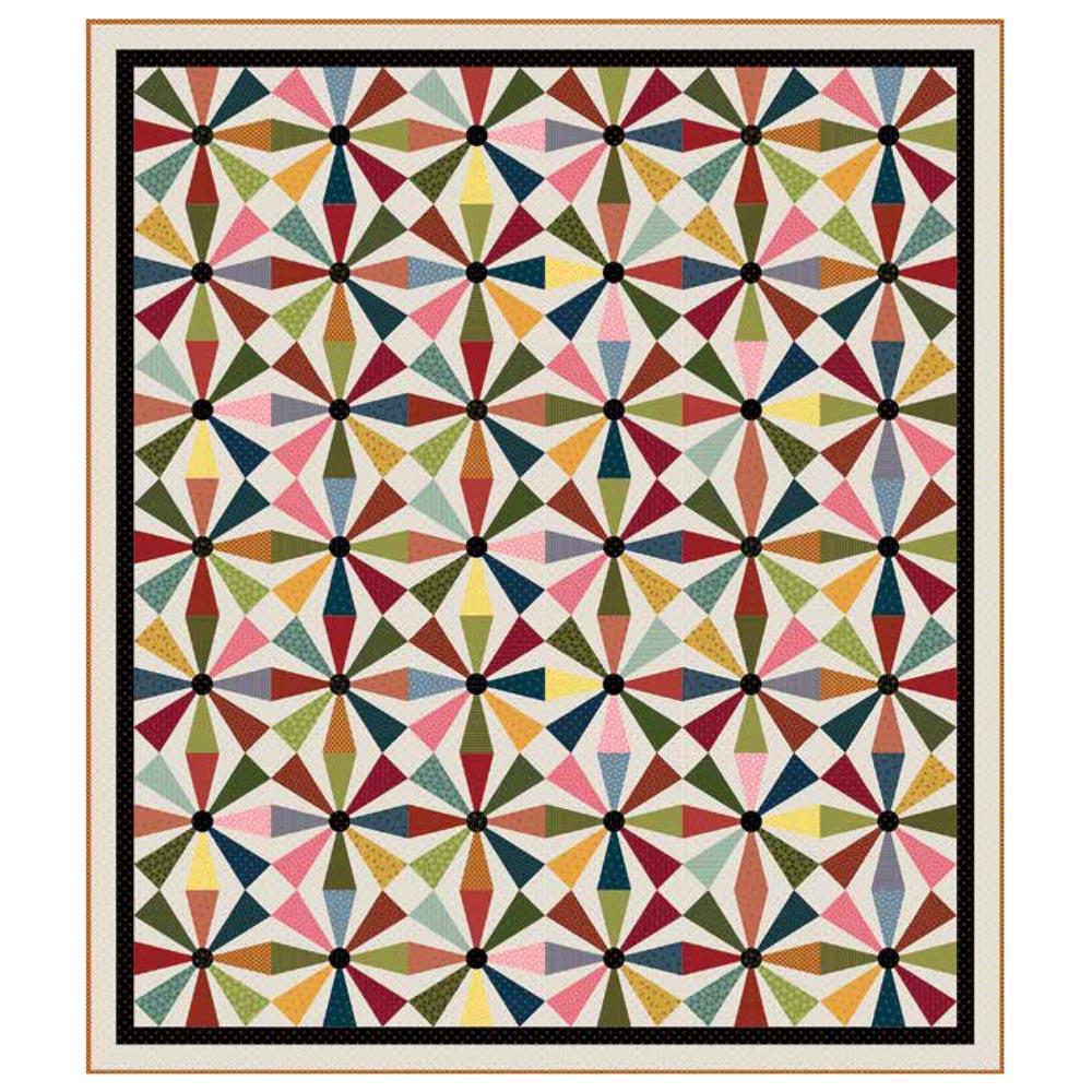 Andover Fabrics - Primitive Pinwheels Quilt pattern - FREE download