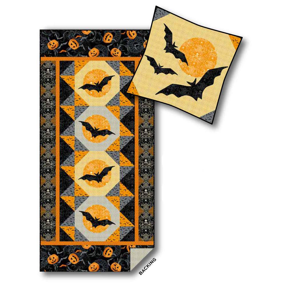 Andover Fabrics - Midnight Haunt - Bat Banner & Pillow Pattern - FREE download