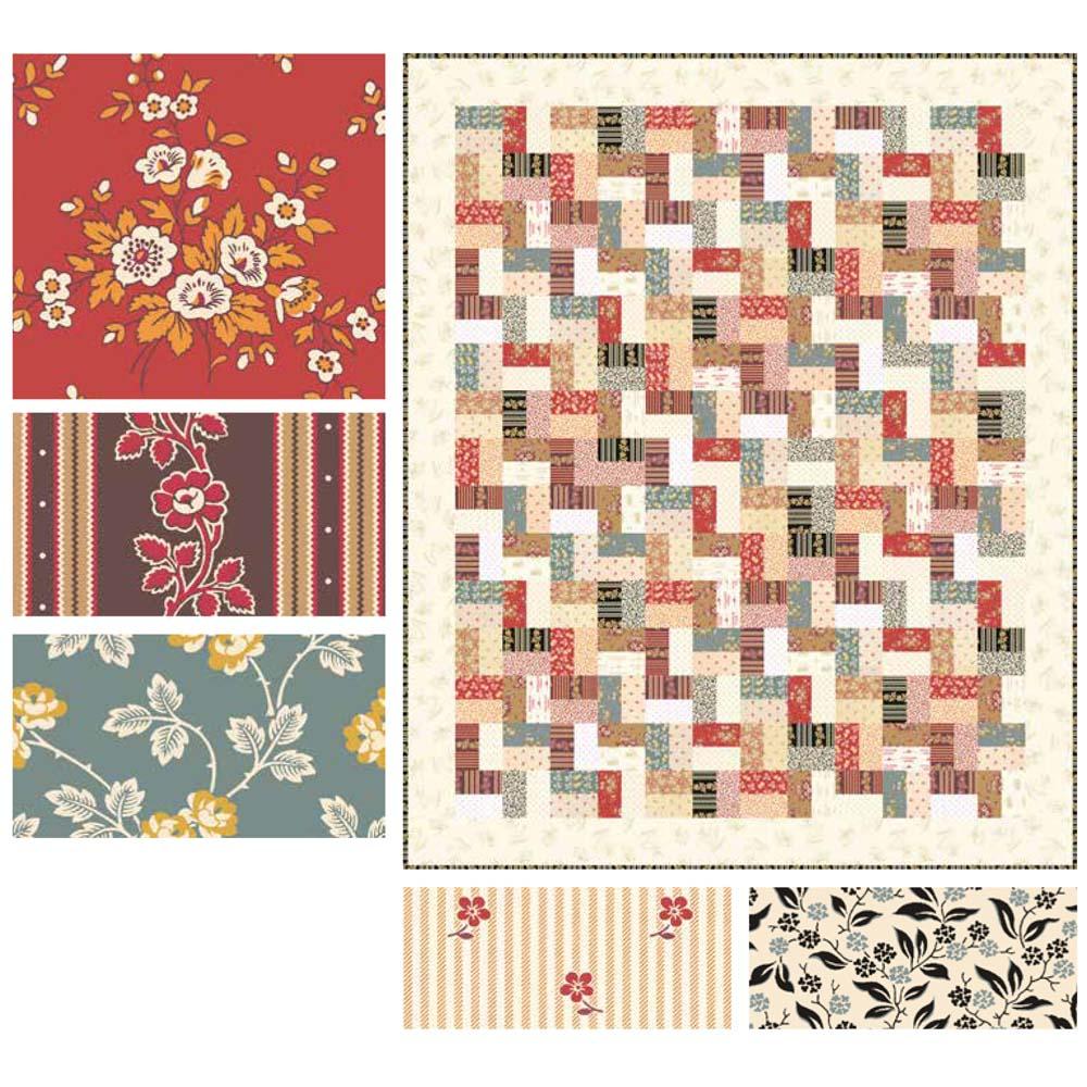 Andover Fabrics - Logs and Ladders Quilt Pattern. - FREE download