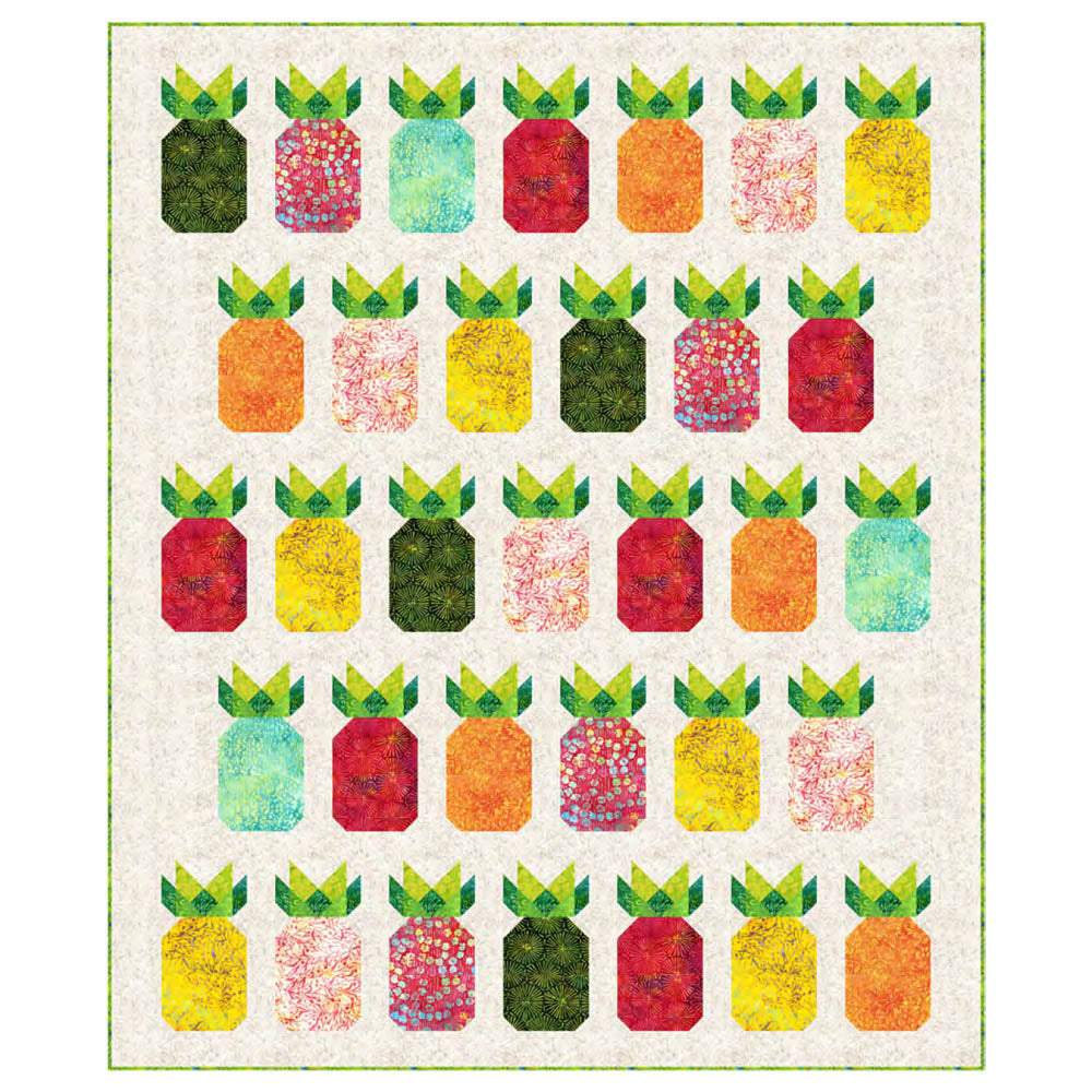 Anthology Fabrics - Pineapple Cocktail Quilt pattern - FREE download