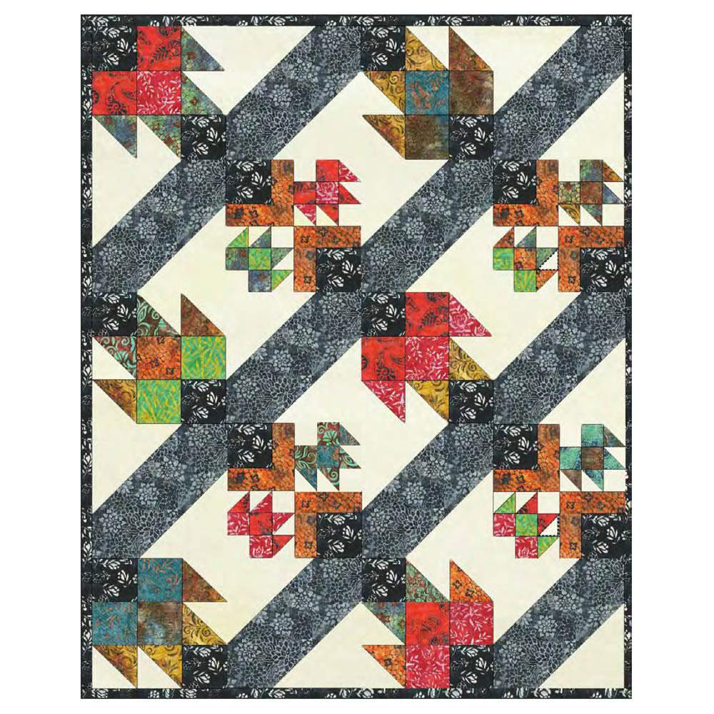 Anthology Fabrics - Modern Leaf Quilt pattern - FREE download