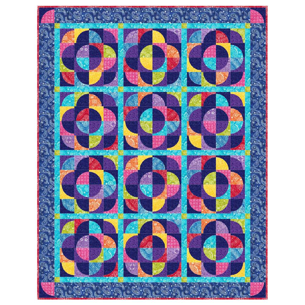 Anthology Fabrics - Bandana Blooms Quilt pattern - FREE download