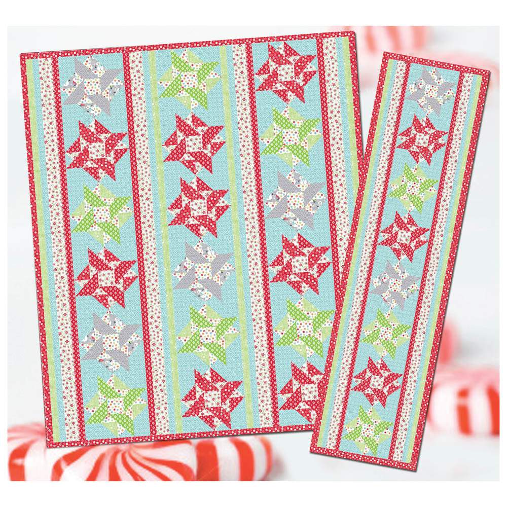 Benartex - Peppermint Twist Quilt & Runner pattern - FREE download