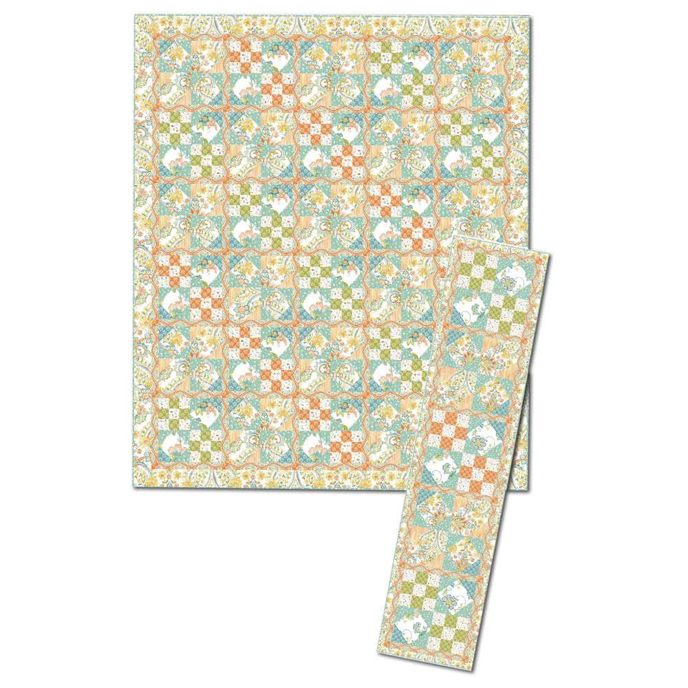 Benartex - Golden Afternoon Quilt & Runner pattern - FREE download