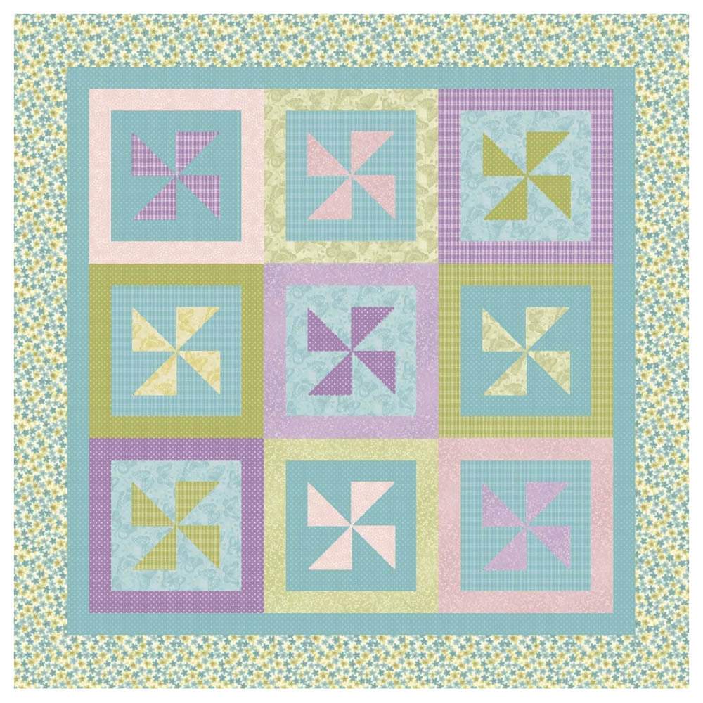 Benartex - Pinwheels in the Garden Pattern - FREE download