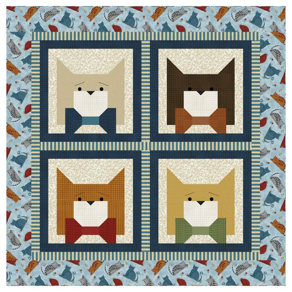 Benartex - Fancy Cat Pattern - FREE download