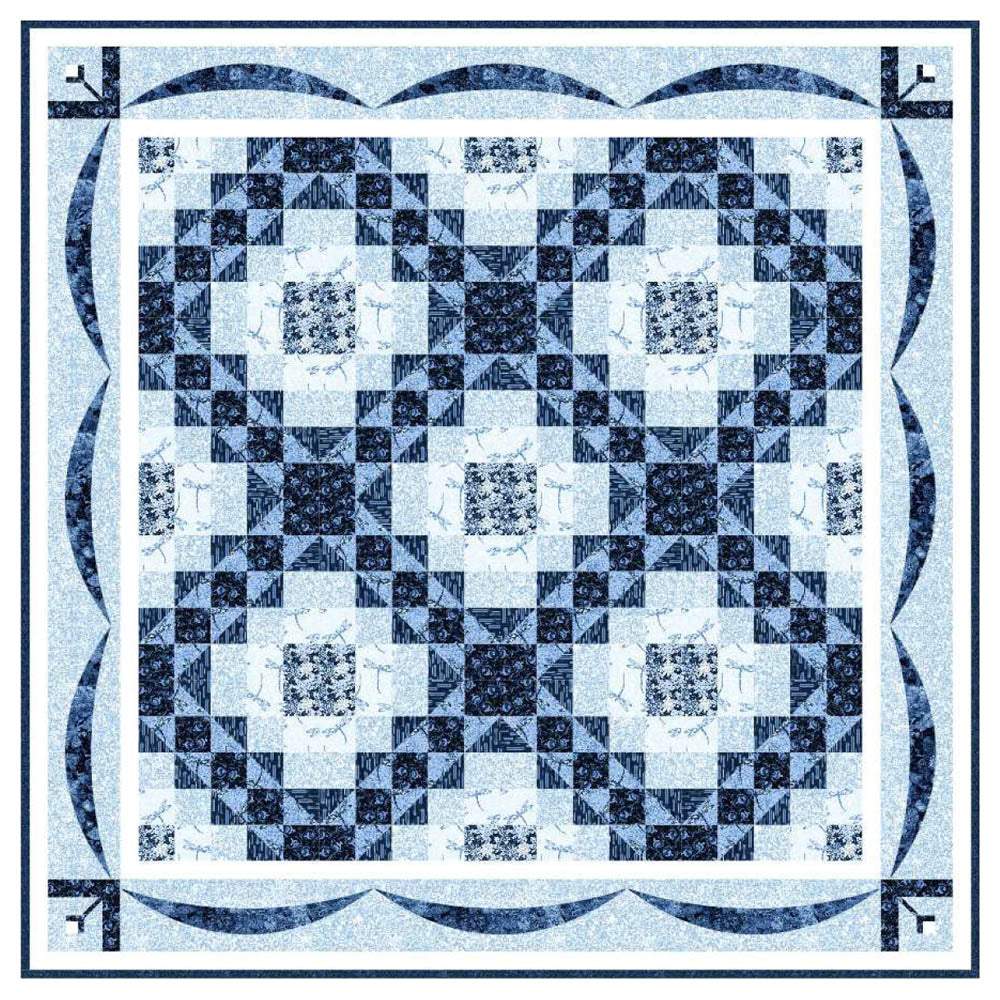 Blank Quilting - In-a-Blue Mood Quilt#2 pattern - FREE download