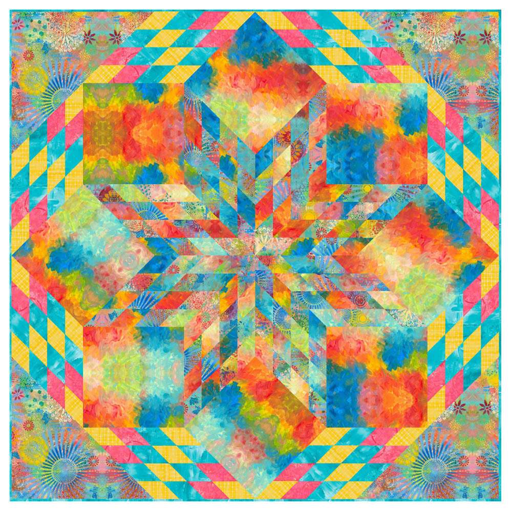 FreeSpirit - Kaleidoscope Star Quilt Pattern - FREE download