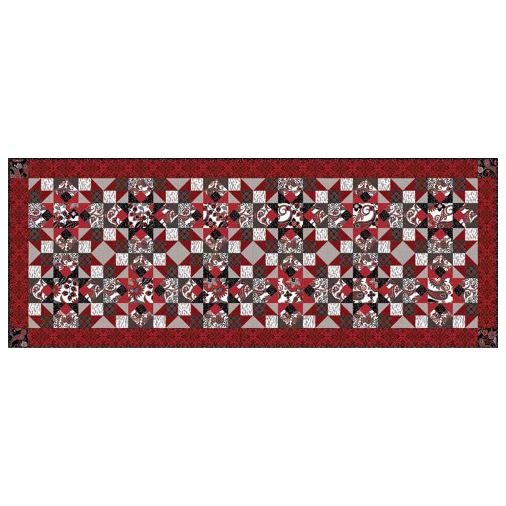 Henry Glass - Black White & Red Hot Runner Pattern - FREE download