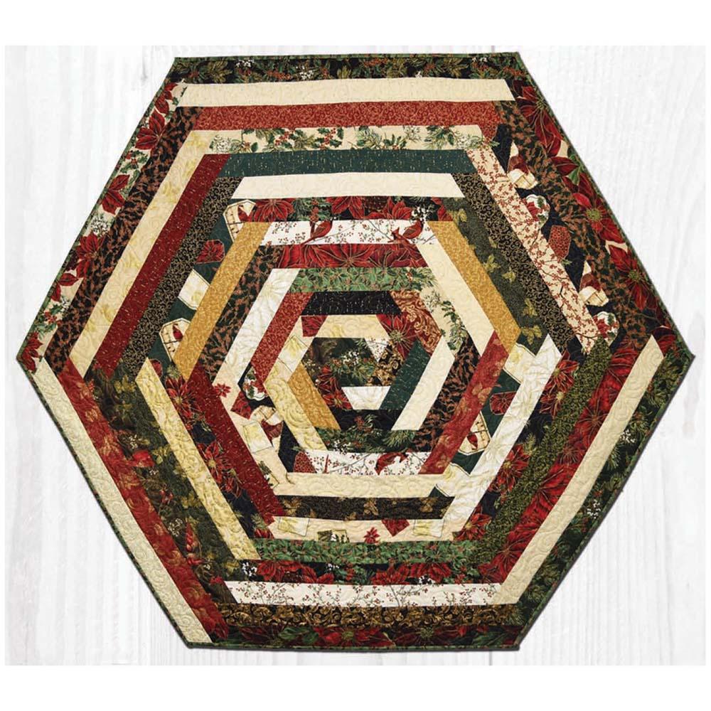 Hoffman Fabrics - Jingle Pops Hexagon Topper Pattern - FREE download