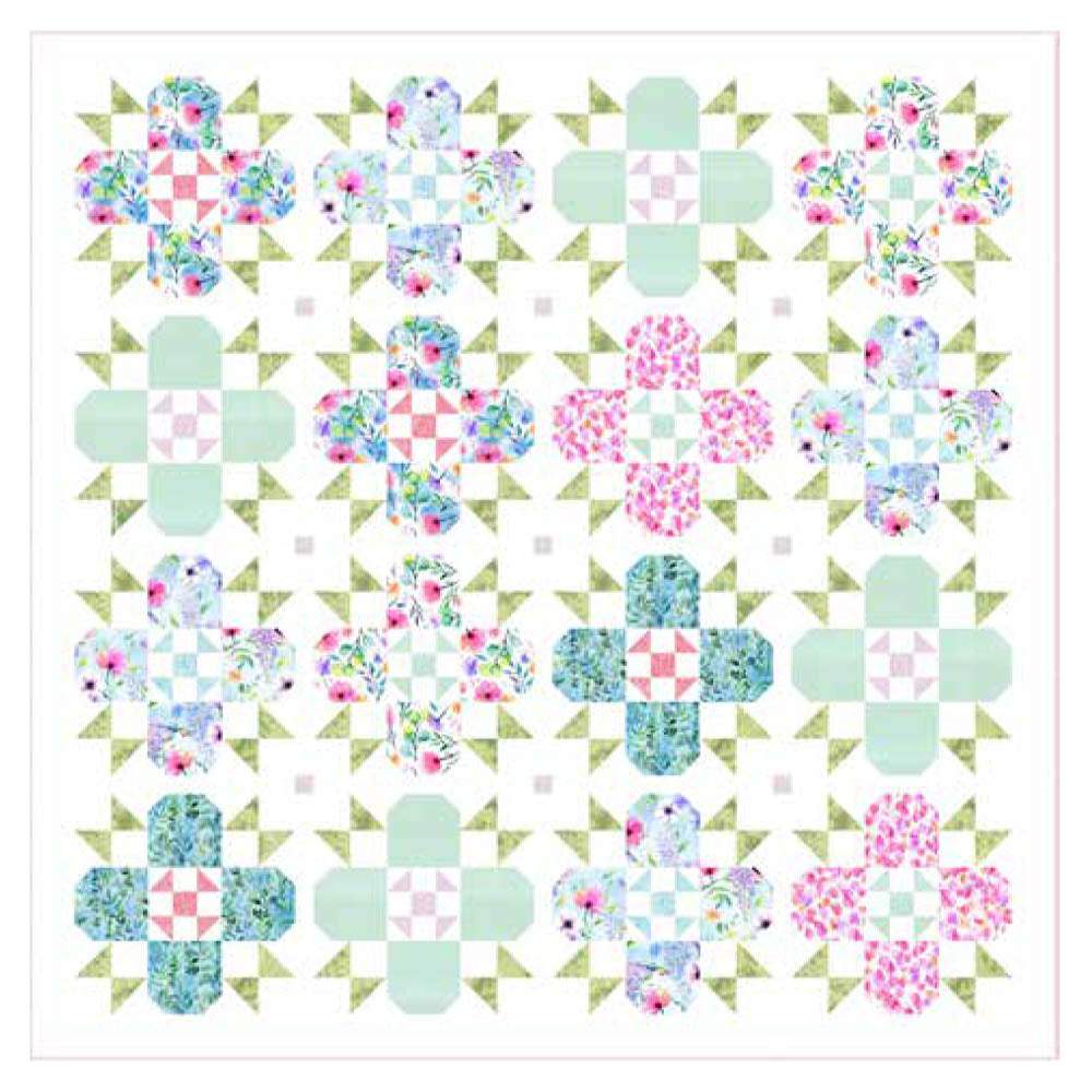 Hoffman Fabrics - Petal Power Quilt pattern - FREE download