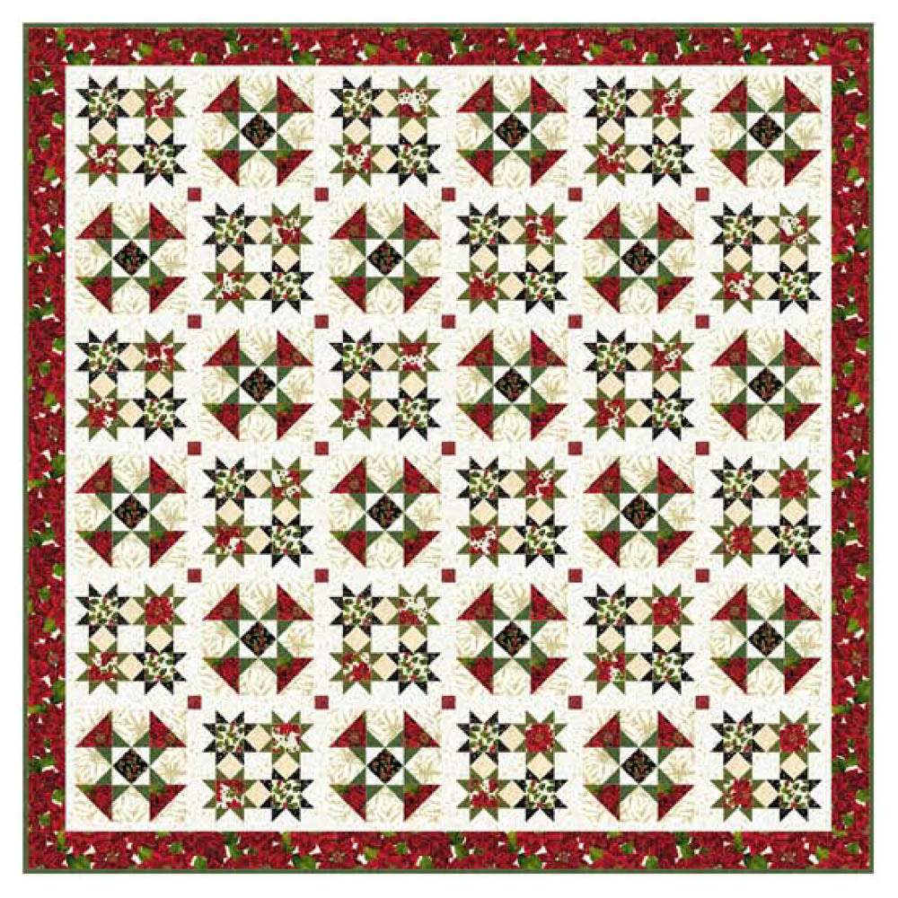 Hoffman Fabrics - Christmas Party Quilt pattern - FREE download