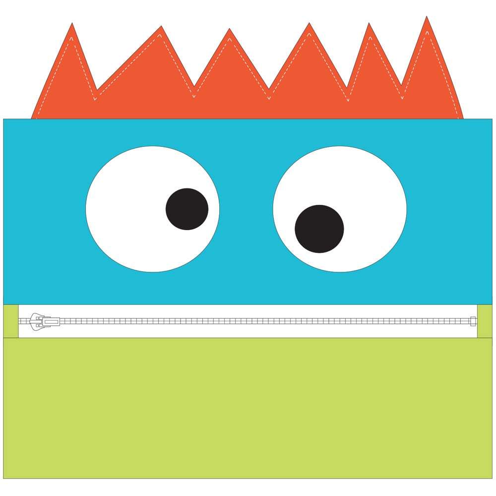 Moda Fabrics - Lil' Monster Pencil Case Pattern - FREE download