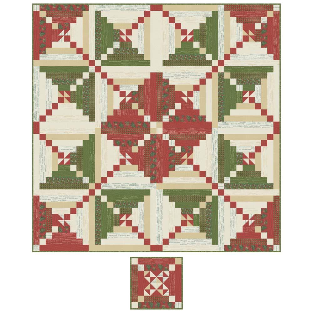 Moda Fabrics - Christmas Faire Cabin Pattern - FREE download