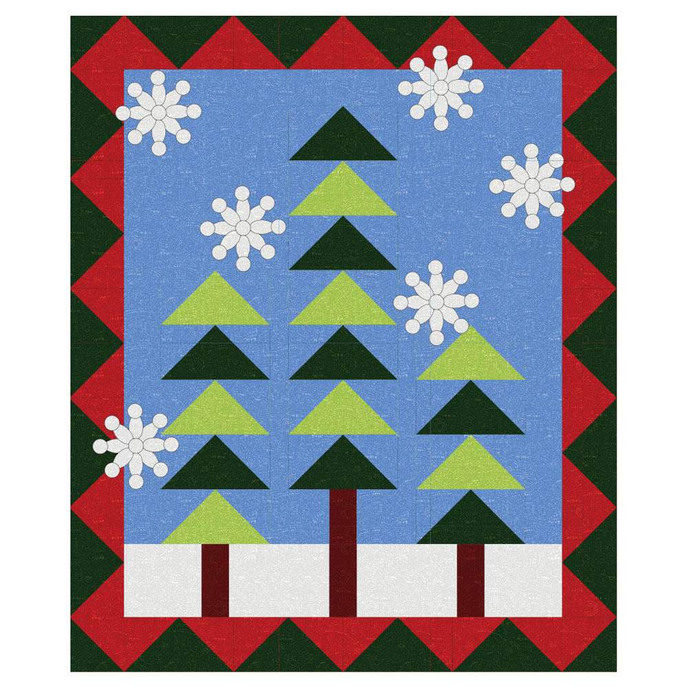 P&B Textiles - Winter Forest Wallhanging pattern - FREE download