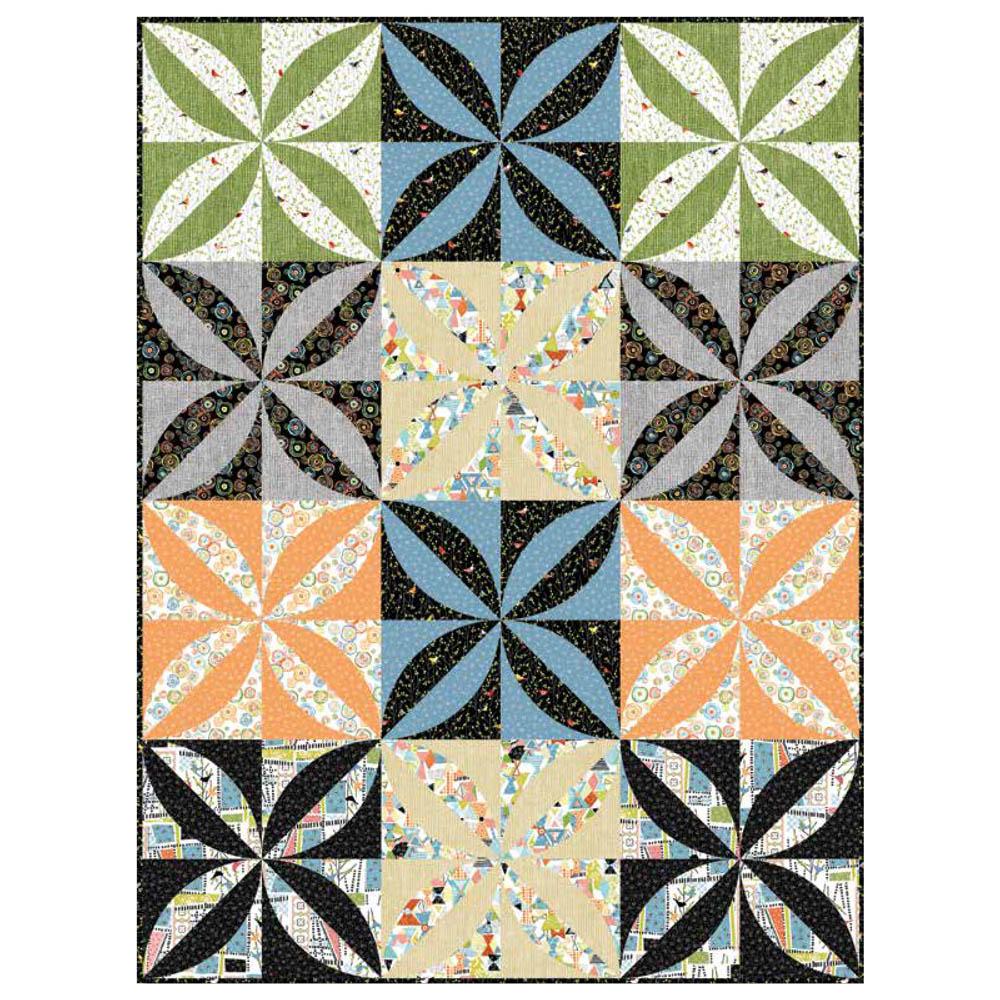 P&B Textiles - Tea Leaf Quartet Quilt pattern - FREE download