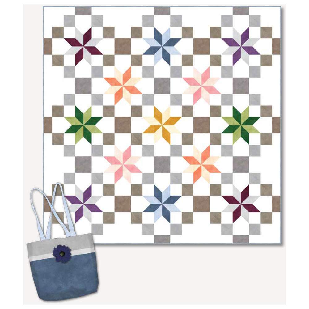 P&B Textiles - Starlight Paths Quilt & Tote Bag pattern - FREE download