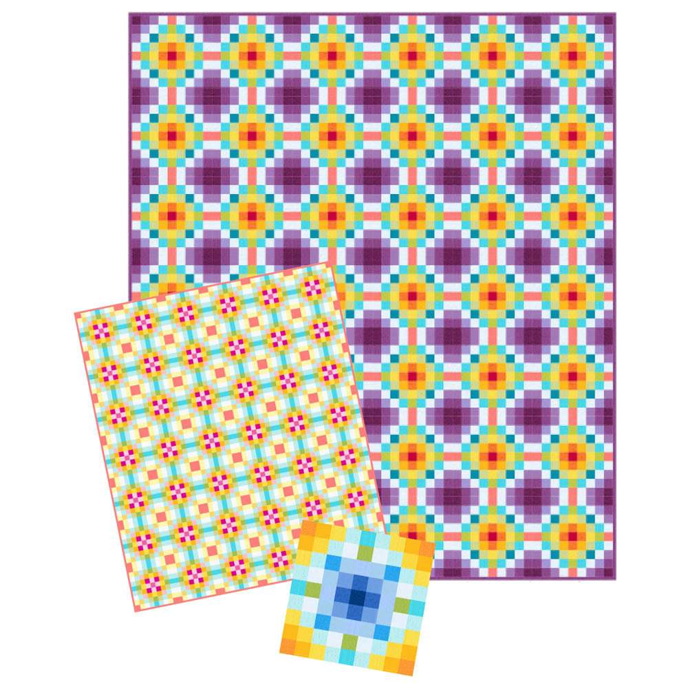 P&B Textiles - Rainbow Bouquet Quilt pattern - FREE download
