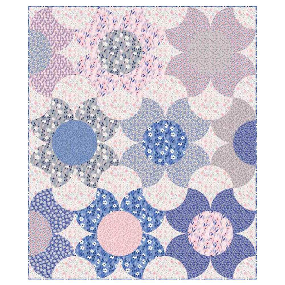 P&B Textiles - Meadow Lane Morning Glory Quilt pattern - FREE download